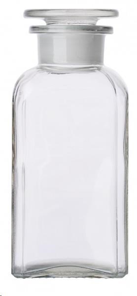 Fľaša širokohrdlá 4-hranná biela 100 ml