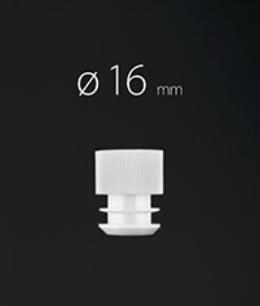 Zátka PE s dvojitým tesnením ku skúm. pr. 16 mm, 10 ml/FL/100 biela