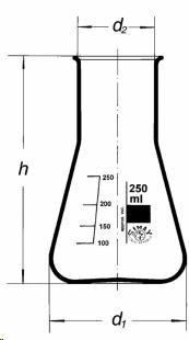 Banka Erlenmeyerova široká 500 ml, bez NZ