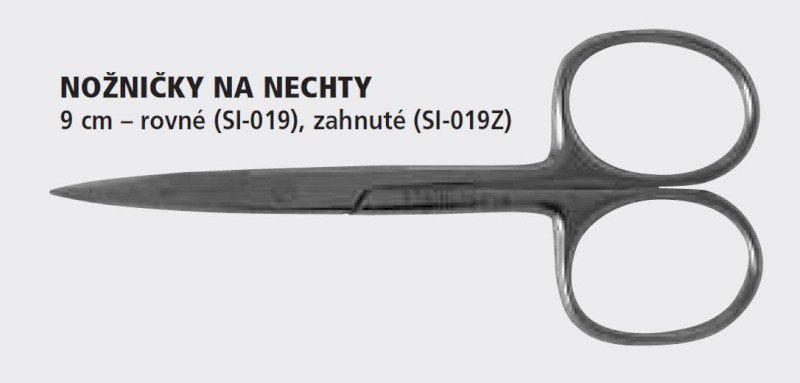 Nožnice na nechty zahnuté 9 cm