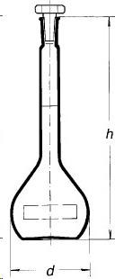 Banka odmerná 500 ml, NZ, trieda B, sklenená zátka