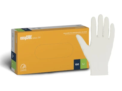 Rukavice vyšetrovacie latexové nepudrované easyCARE L_100ks