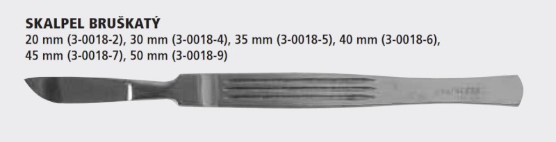 Skalpel bruškatý 30 mm