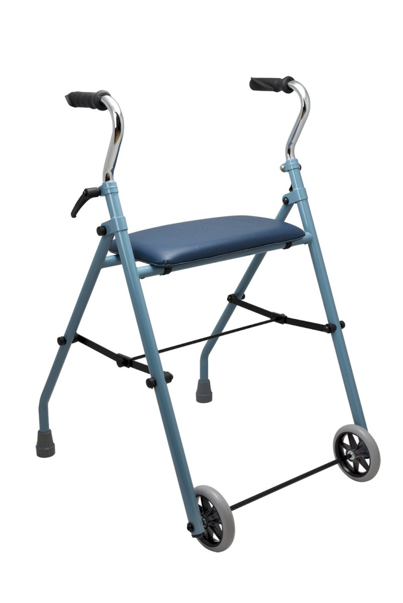 Chodítko s dvoma kolieskami, modré