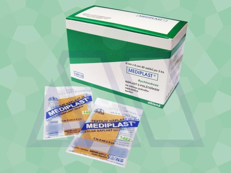 Mediplast rýchloobväz 8cmx0.04m/3ks