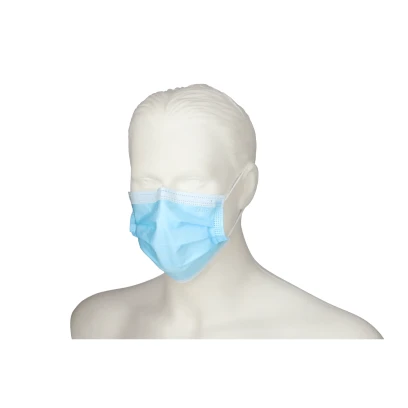 Maska tvárová 3 vrstvová s gumičkou modrá