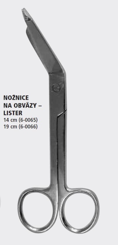 Nožnice na obväzy Lister 19 cm