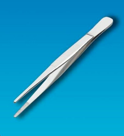 Pinzeta priama nerezová guľaté čeľuste 25 cm