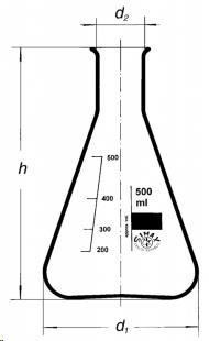 Banka Erlenmeyerova úzka 5000 ml, bez NZ