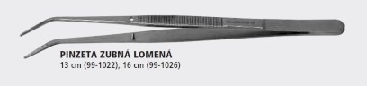 Pinzeta zubná lomená 13 cm