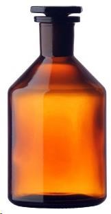 Fľaša reagenčná hnedá úzkohrdlá 500 ml