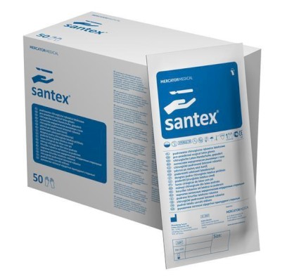 Rukavice chirurgické sterilné pudrované Santex 9