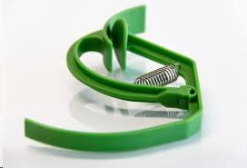 Svorka na rameno, plastová, zelená