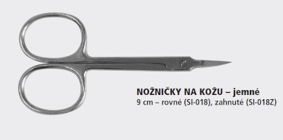 Nožničky na kožu rovné 9 cm