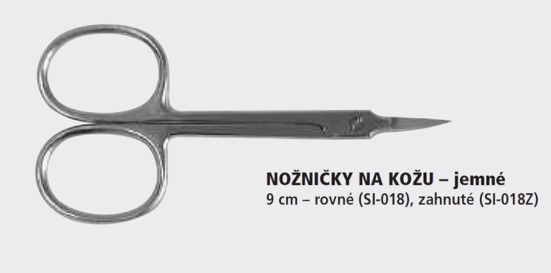 Nožničky na kožu rovné 9 cm