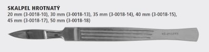 Skalpel hrotnatý 40 mm