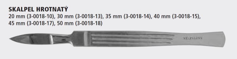 Skalpel hrotnatý 40 mm