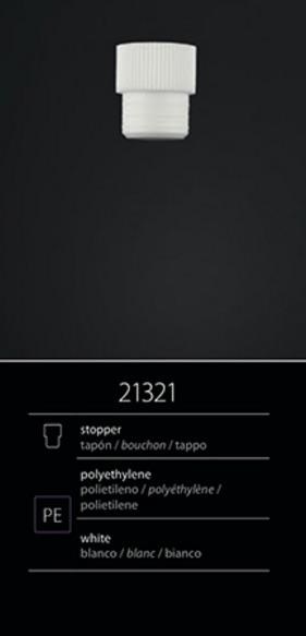 Zátka biela PE ku nester. skúm. pr. 16 mm, 10 ml FL/100