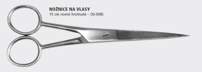 Nožnice na vlasy rovné 15 cm