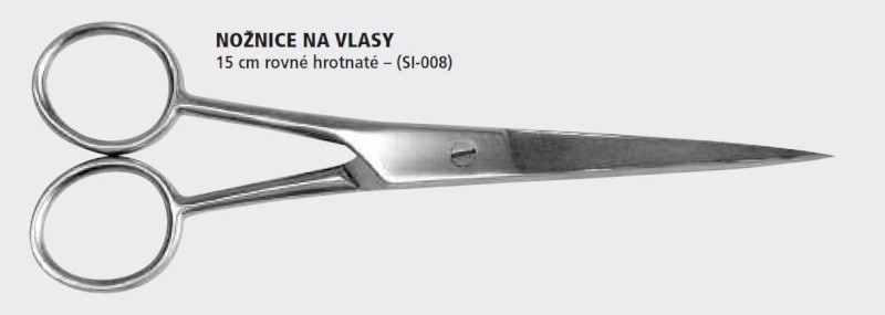 Nožnice na vlasy rovné 15 cm