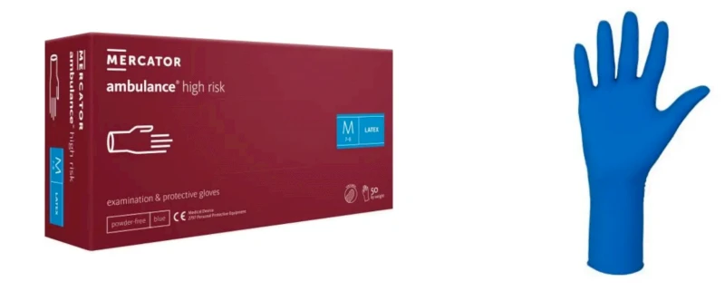 Rukavice vyšetrovacie latexové nepudrované Ambulance