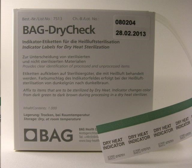 Chemický indikátorový papier BAG-DRYCHECK