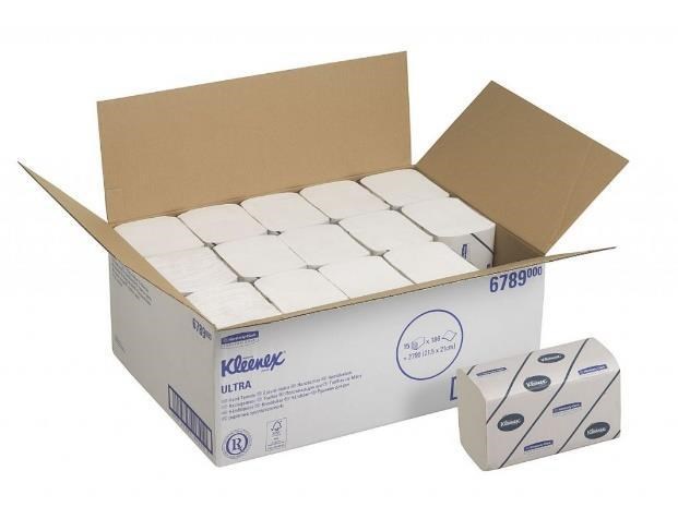 Utierky papierové na ruky Kleenex Ultra skladané/186 ks