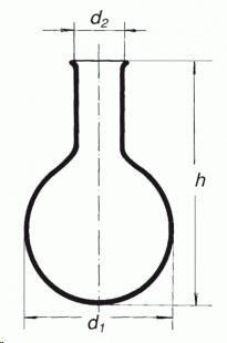 Banka s guľatým dnom, úzka s vyhnutým okrajom 1000 ml