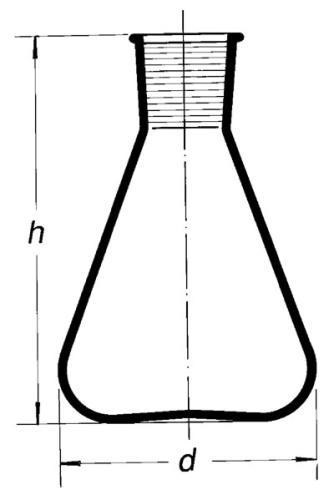 Banka kužeľová Erlenmeyerova so závitom 100 ml