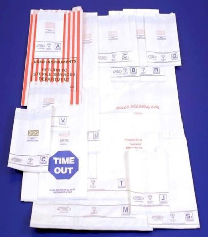 Sáčok sterilizačný skladaný 110x45x190 mm, papier