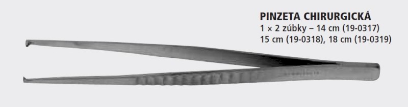 Pinzeta chirurgická 15 cm