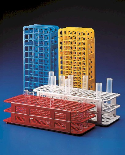 Stojan na skúmavky PP pr. 30 mm, 3x8 miest, modrý