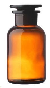 Fľaša prachovnica širokohrdlá hnedá 250 ml