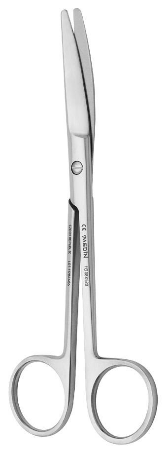 Nožnice chirurgické zahnuté tupé 15 cm