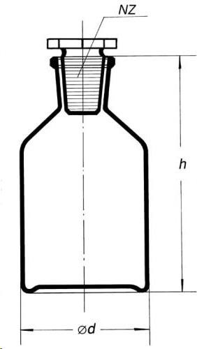 Zátka sklenená k reagenčnej fľaši 1000 ml, 29/32, biela