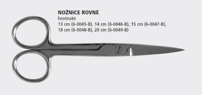 Nožnice rovné hrotnaté 13 cm