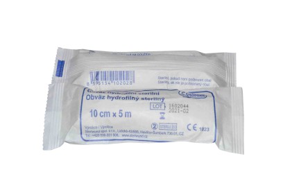 Obväz pletený sterilný 10 cm x 5 m/1 ks