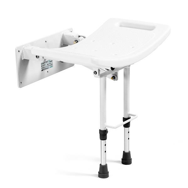 Stolička nástenná sklopná do sprchy s nožičkami