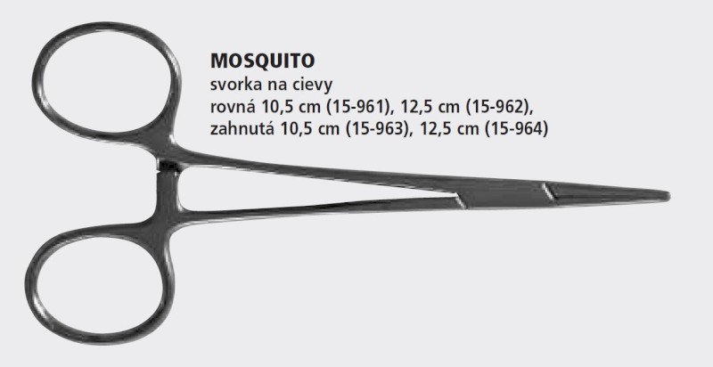 Peán Mosquito zahnutý 12,5 cm