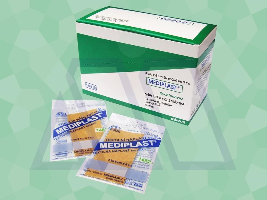 Mediplast rýchloobväz 8cmx0.04m/3ks