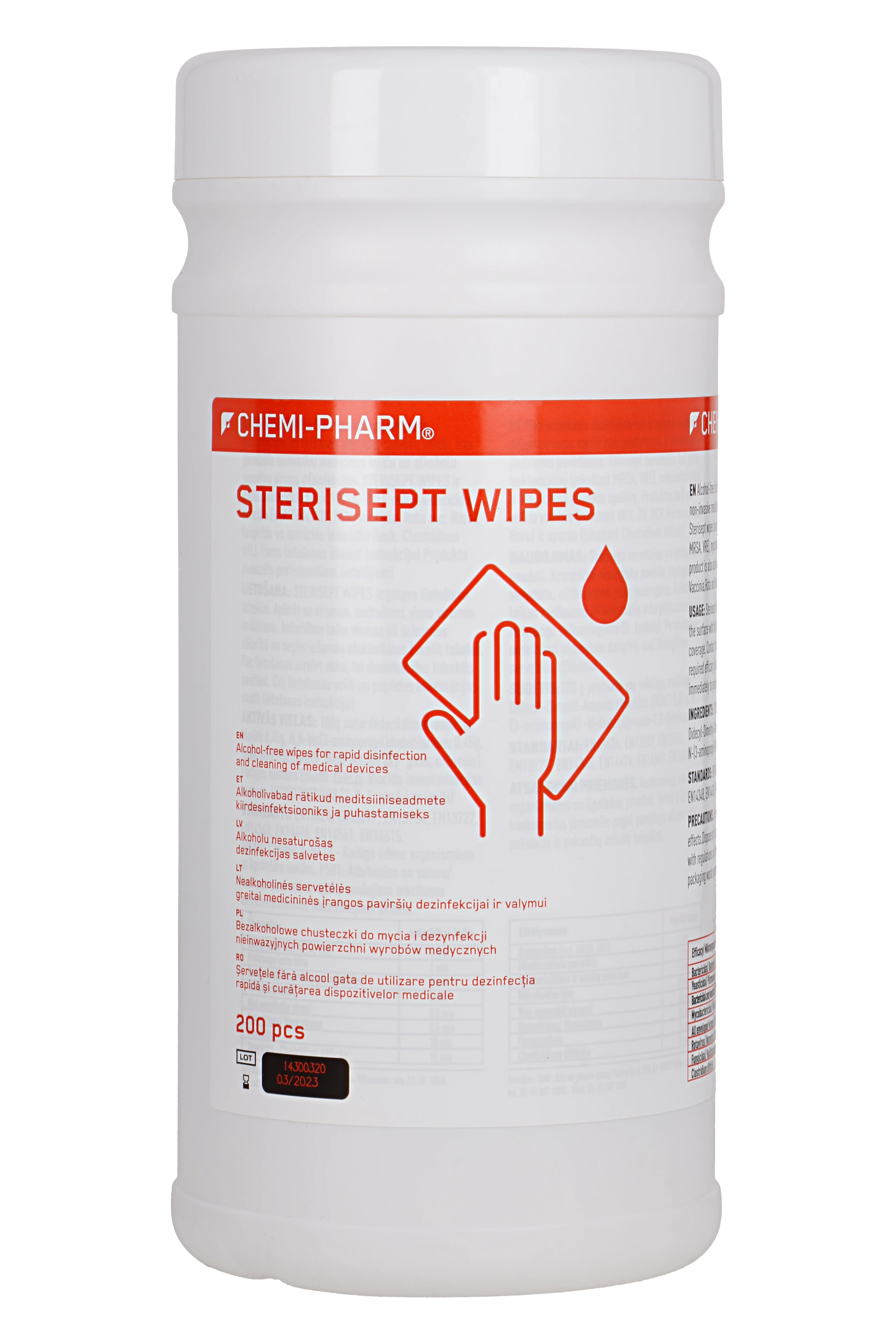 Utierky Sterisept Wipes/200 ks