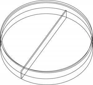 Miska Petriho plastová 90 mm AP dvojsektorová/ 20 ks