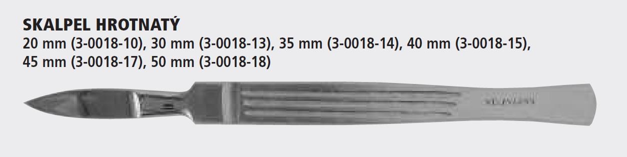 Skalpel hrotnatý 30 mm