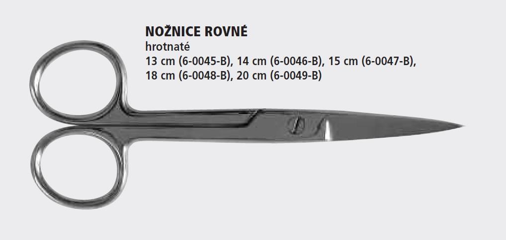 Nožnice rovné hrotnaté 14 cm