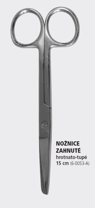 Nožnice zahnuté hrot./tupé 15 cm