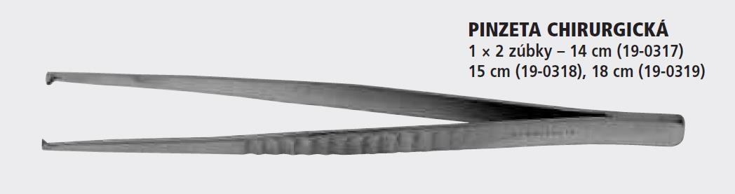 Pinzeta chirurgická 14 cm