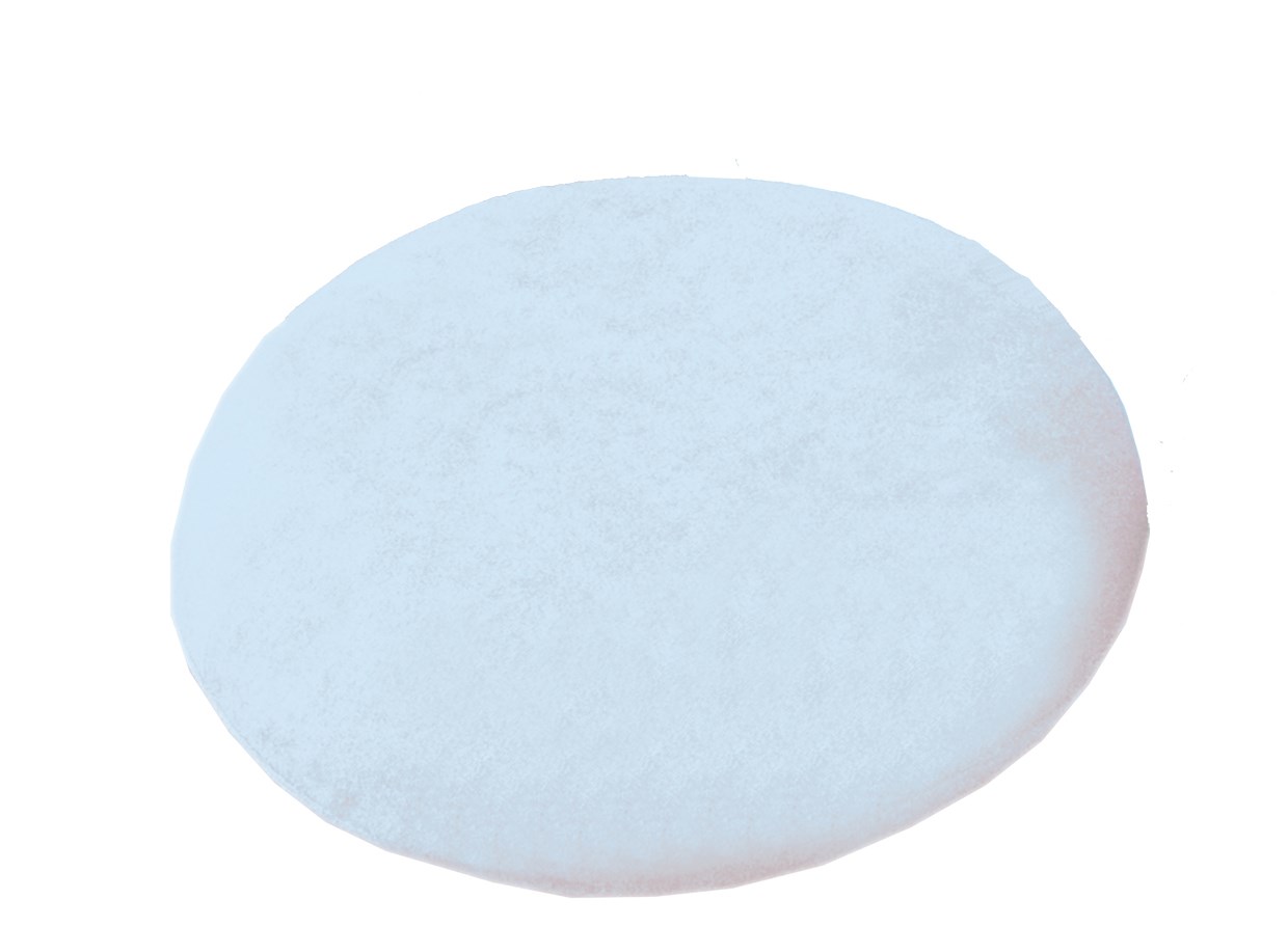 Vankúš latexový okrúhly pr. 42 cm, froté, biely